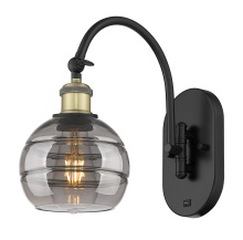 Innovations Lighting 918-1W-BAB-G556-6SM - Rochester - 1 Light - 6 inch - Black Antique Brass - Adjustable - Sconce