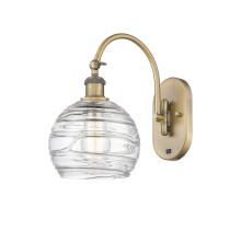 Innovations Lighting 918-1W-BB-G1213-8CL - Athens Deco Swirl - 1 Light - 8 inch - Brushed Brass - Sconce