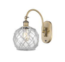 Innovations Lighting 918-1W-BB-G122-8RW - Farmhouse Rope - 1 Light - 8 inch - Brushed Brass - Adjustable - Sconce