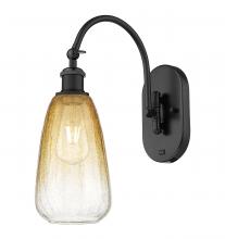 Innovations Lighting 918-1W-BK-G480-6AM - Brookhaven Almond - 1 Light - 6 inch - Matte Black - Sconce