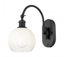 Innovations Lighting 918-1W-BK-G483-8OP - Brookhaven Globe - 1 Light - 8 inch - Matte Black - Sconce