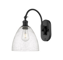 Innovations Lighting 918-1W-BK-GBD-94 - Bristol - 1 Light - 9 inch - Matte Black - Sconce