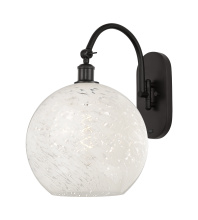 Innovations Lighting 918-1W-OB-G1216-12WM - White Mouchette - 1 Light - 12 inch - Oil Rubbed Bronze - Sconce