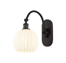 Innovations Lighting 918-1W-OB-G1217-8WV - White Venetian - 1 Light - 8 inch - Oil Rubbed Bronze - Sconce
