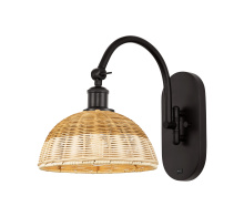 Innovations Lighting 918-1W-OB-NBD2-9-NAT - Bristol Natural II - 1 Light - 9 inch - Oil Rubbed Bronze - Sconce