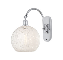 Innovations Lighting 918-1W-PC-G1216-10WM - White Mouchette - 1 Light - 10 inch - Polished Chrome - Sconce