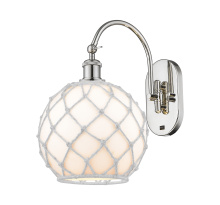 Innovations Lighting 918-1W-PN-G121-10RW - Farmhouse Rope - 1 Light - 10 inch - Polished Nickel - Adjustable - Sconce