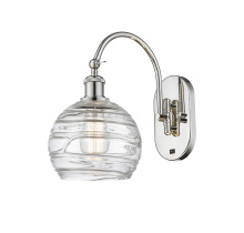 Innovations Lighting 918-1W-PN-G1213-8CL - Athens Deco Swirl - 1 Light - 8 inch - Polished Nickel - Sconce
