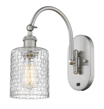 Innovations Lighting 918-1W-SN-G112C-5CL - Cobbleskill - 1 Light - 5 inch - Brushed Satin Nickel - Adjustable - Sconce