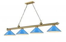 Z-Lite 2306-4RB-MEB - 4 Light Billiard