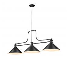 Z-Lite 725-3MB-MB15 - 3 Light Billiard