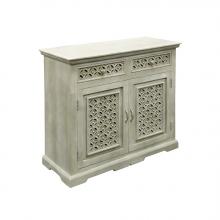 Stylecraft Home Collection ISF24389 - Grey Craved Door Drawer Cabinet 