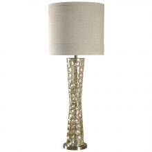 Stylecraft Home Collection L37909 - 48" Mercury Tall with Weave Drum Shade