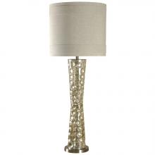 Stylecraft Home Collection L37909 - 48" Mercury Tall with Weave Drum Shade
