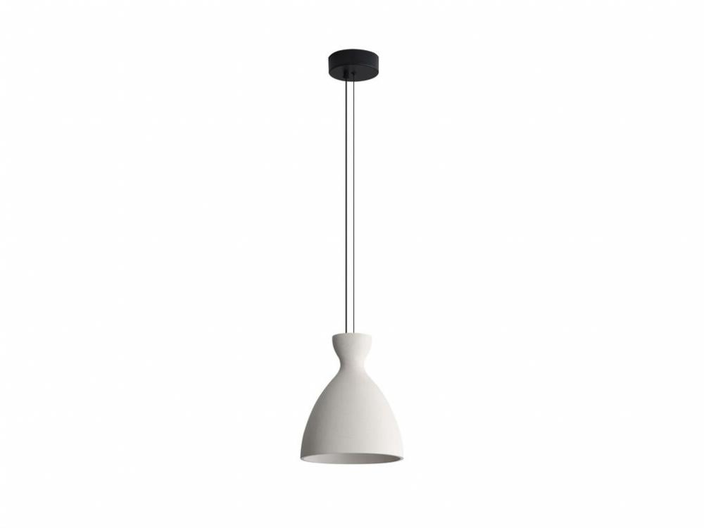 Aethera 10" LED Pendant in White Sandstone Cement