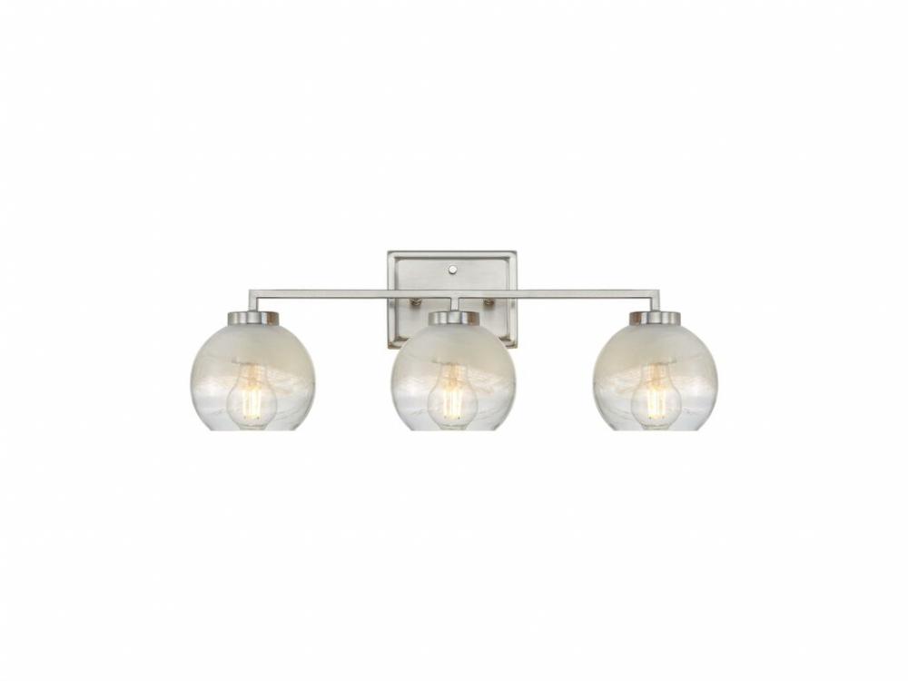 Elliott 3-Light Vanity Light in Pewter with Alabaster Shade