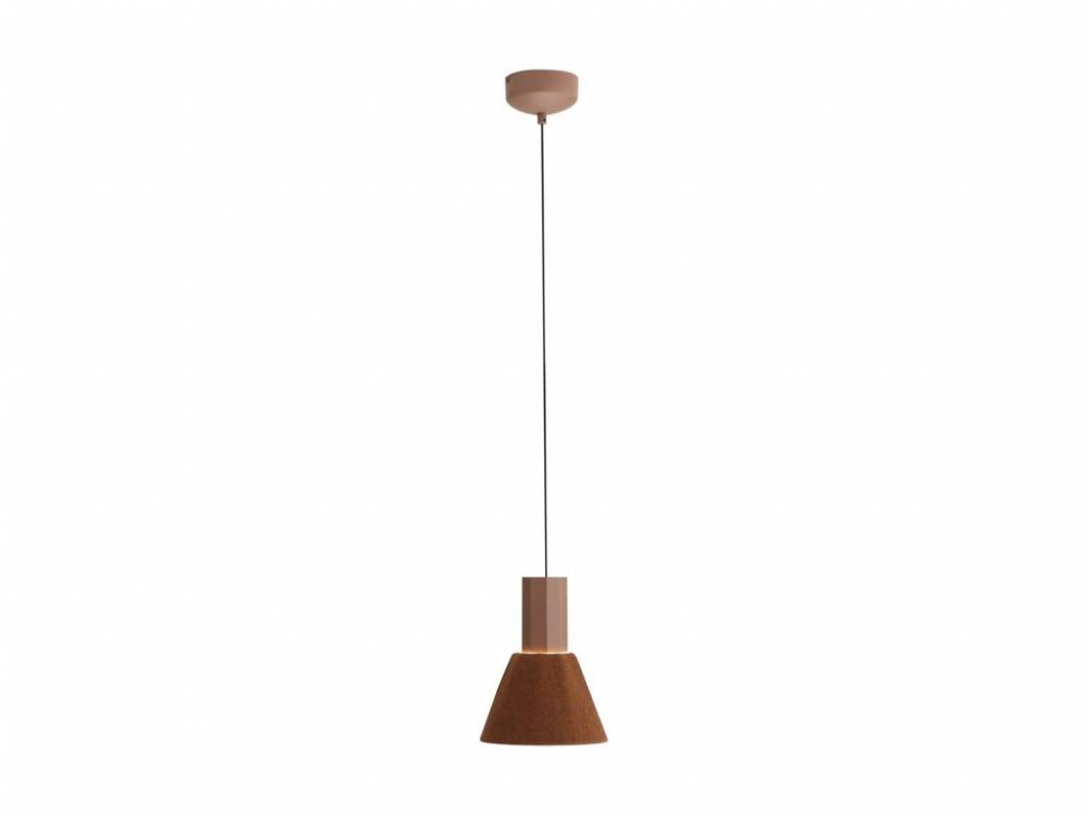 Faroe 8" LED Pendant in Coffee/Black