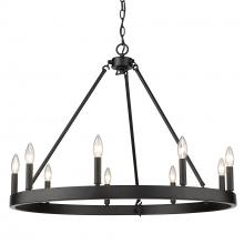 Golden 1017-9 BLK - 9 Light Chandelier