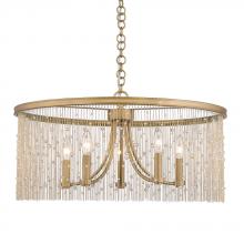 Golden 1771-5 PG-CRY - 5 Light Chandelier