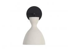 Golden 2173-OWL WCT - Aethera LED 7" Wall Sconce - Outdoor in White Sandstone Cement