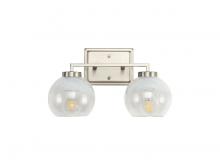 Golden 3094-BA2 PW-ALA - Elliott 2-Light Vanity Light in Pewter with Alabaster Shade