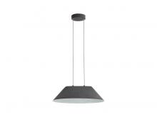 Golden 3133-P21 FB-GY - Faroe 21" LED Pendant in Flecked Black/Grey