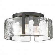 Golden 3164-FM BLK-HWG - 3 Light Flush Mount