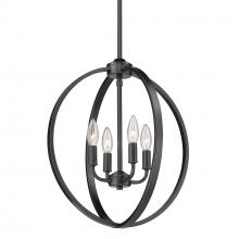 Golden 3167-4P BLK - 4 Light Chandelier