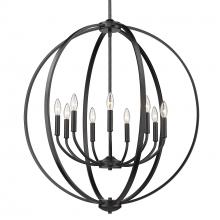 Golden 3167-9 BLK - 9 Light Chandelier