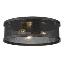 Golden 3168-FM15 BLK-BLK - Flush Mount - 15"