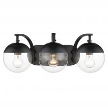 Golden 3219-BA3 BLK-BLK - 3 Light Bath Vanity