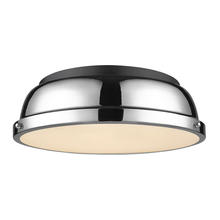 Golden 3602-14 BLK-CH - Duncan 1-Light Bath Vanity in Chrome with Clear Glass