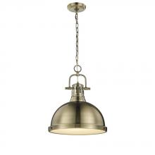 Golden 3602-L AB-AB - 1 Light Pendant with Chain