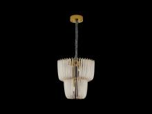 Golden 4285-9 TG - Shahi 2 Tier - 9-Light Chandelier in Titanium Gold