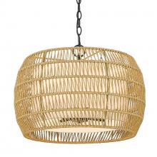 Golden 6805-4 BLK-NR - 4 Light Pendant