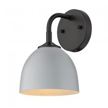 Golden 6956-1W BLK-MGY - Zoey 1 Light Wall Sconce