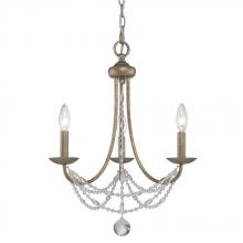 Golden 7644-M3 GA - 3 Light Mini Chandelier