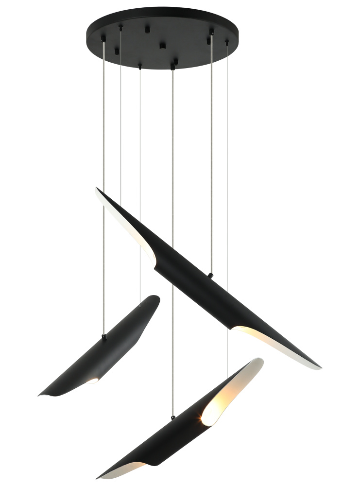 Stylus Matte Black Chandelier