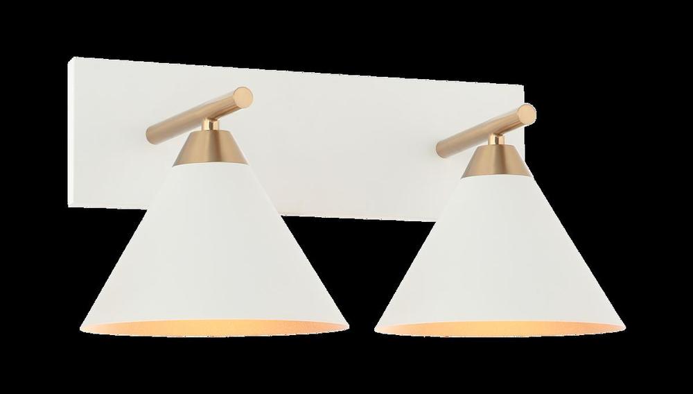 Bliss Aged Gold Brass + White Wall Sconce