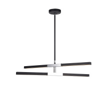 Matteo Lighting C64738MBCH - Lineare Matte Black and Chrome Pendant