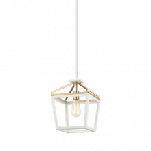 Matteo Lighting C67001WHAG - Mavonshire White + Aged Gold Brass Chandelier