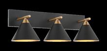 Matteo Lighting S10603MB - Bliss Aged Gold Brass + Matte Black Wall Sconce