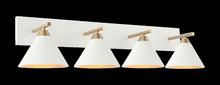 Matteo Lighting S10604WH - Bliss Aged Gold Brass + White Wall Sconce