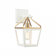 Matteo Lighting W67001WHAG - Mavonshire White + Aged Gold Brass Wall Sconce