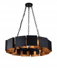 Matteo Lighting C59312MB - Mattone Matte Black Chandelier