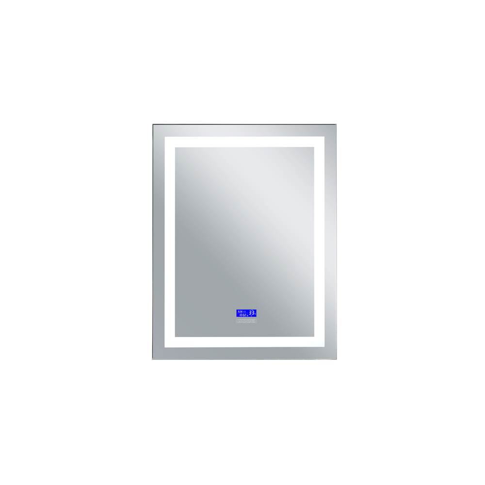 Abril Rectangle Matte White LED 32 in. Mirror From our Abril Collection