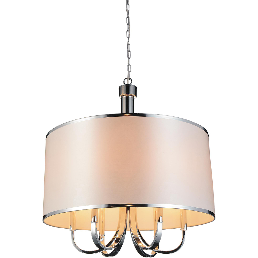 Orchid 6 Light Drum Shade Chandelier With Chrome Finish