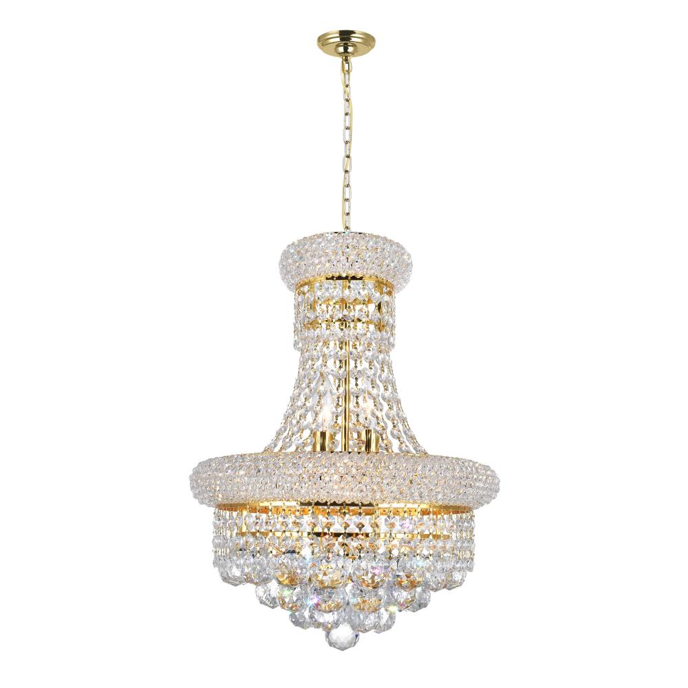 Empire 6 Light Chandelier With Gold Finish