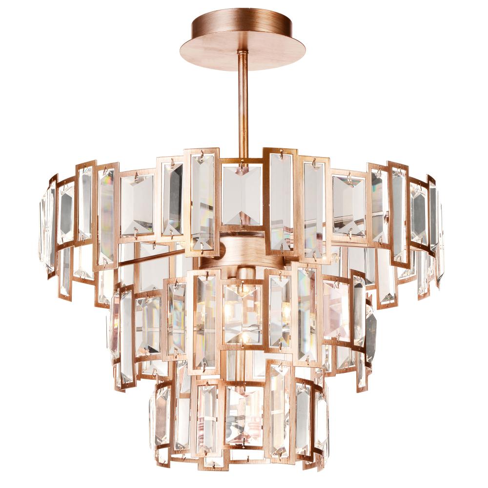 Quida 5 Light Down Chandelier With Champagne Finish