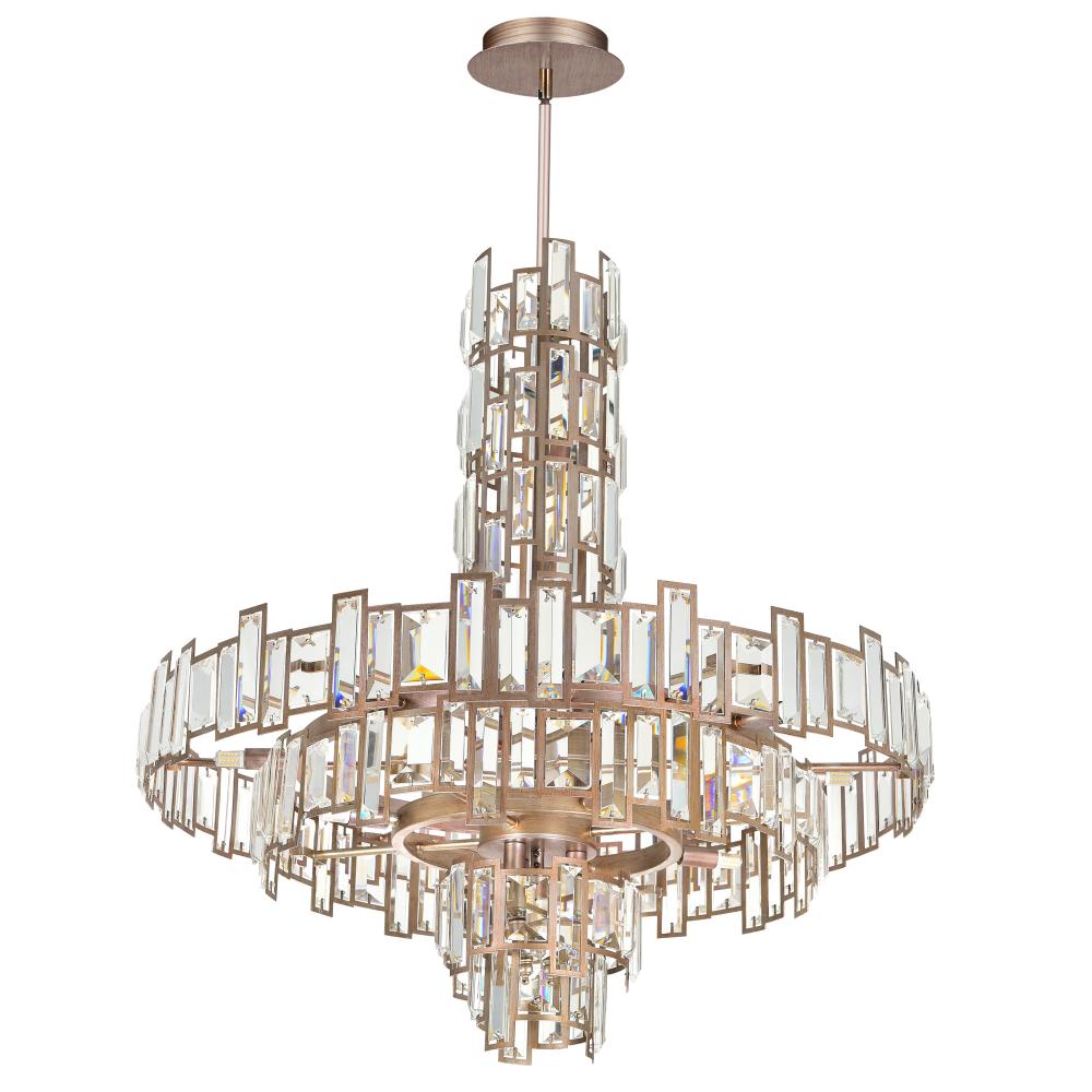 Quida 18 Light Down Chandelier With Champagne Finish